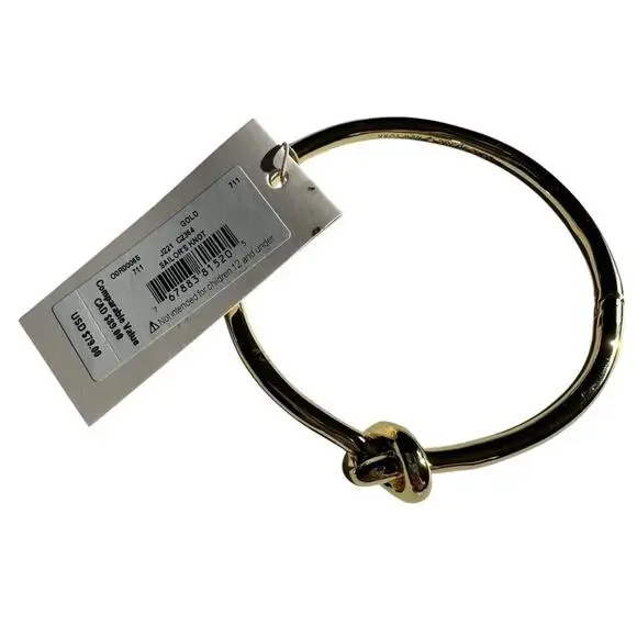 Kate Spade - Gold Sailors Knot hinged Bangle Bracelet, NWT - Picture 3 of 6